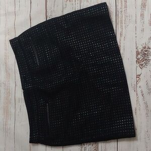 GAP TEXTURED SKIRT WITH FAUX LEATHER